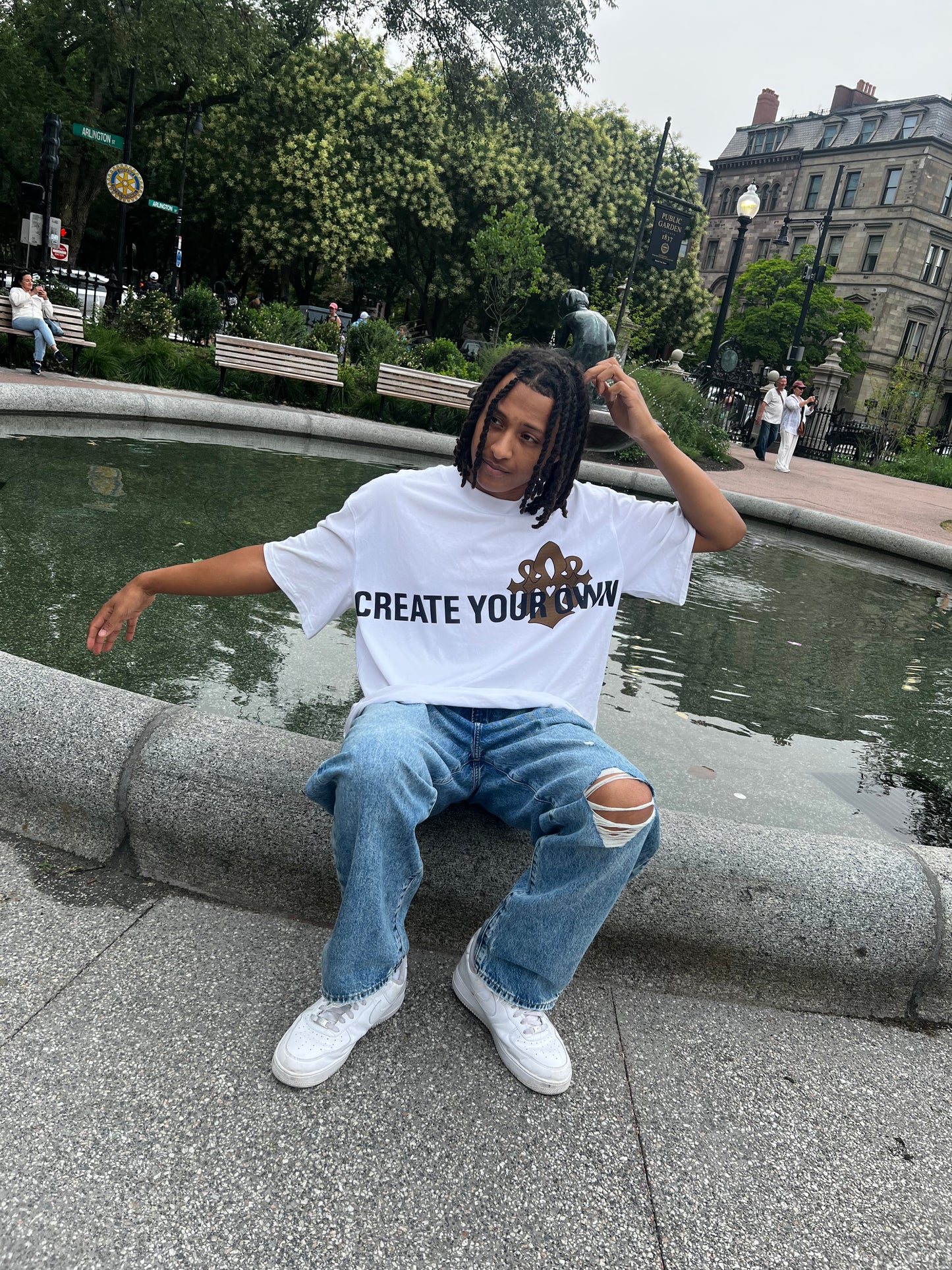 WHITE C-Y-O TEE