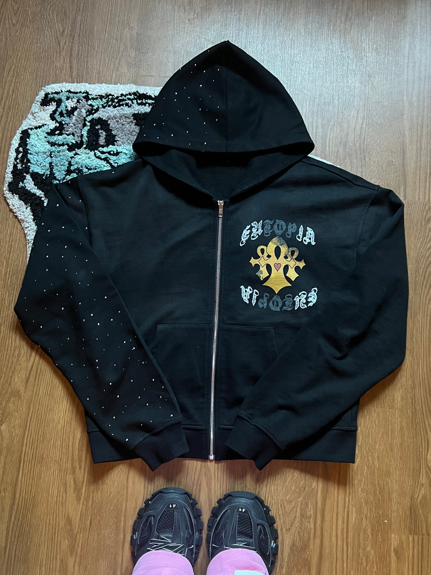 Black zip up hoodie