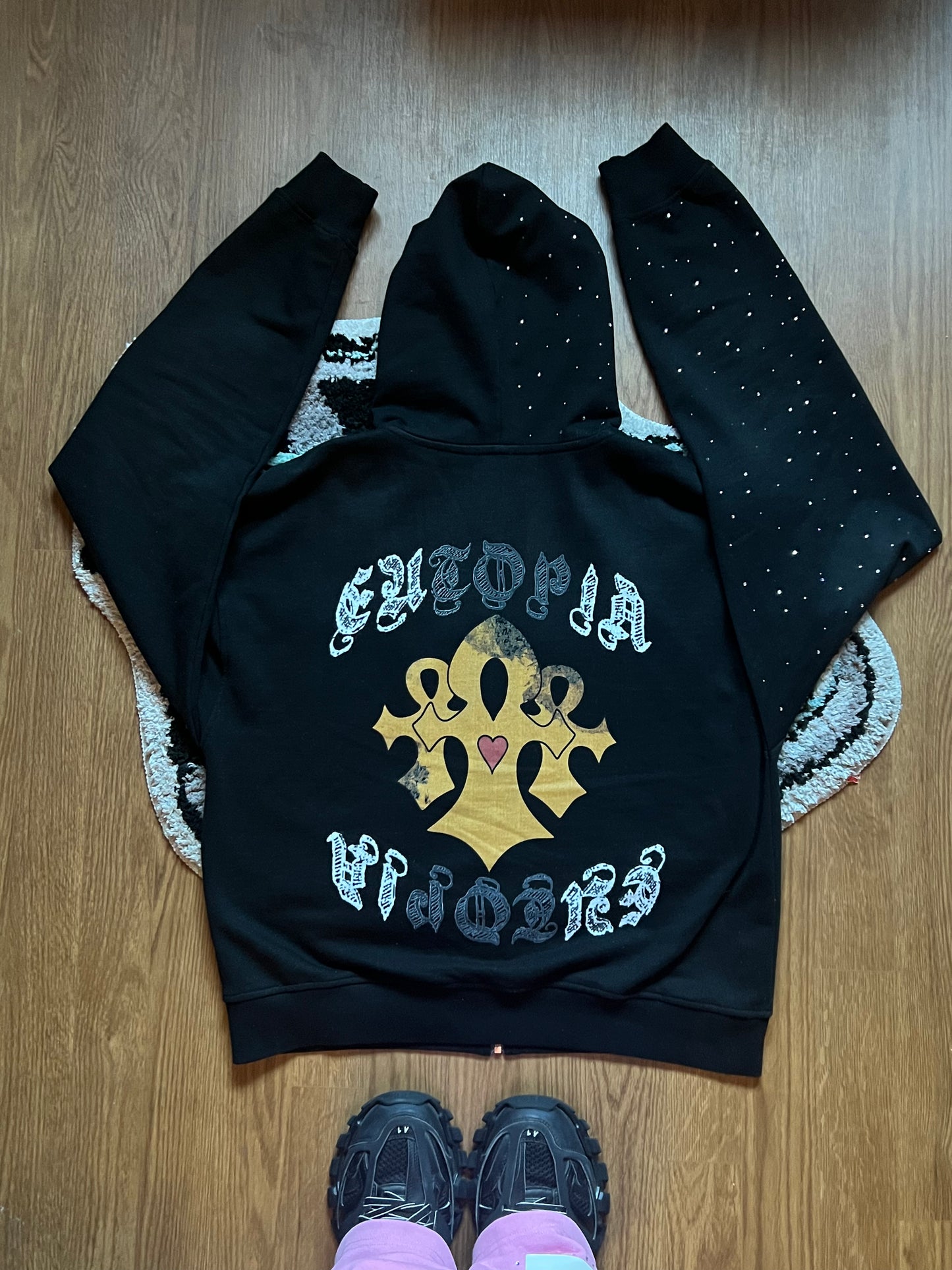 Black zip up hoodie