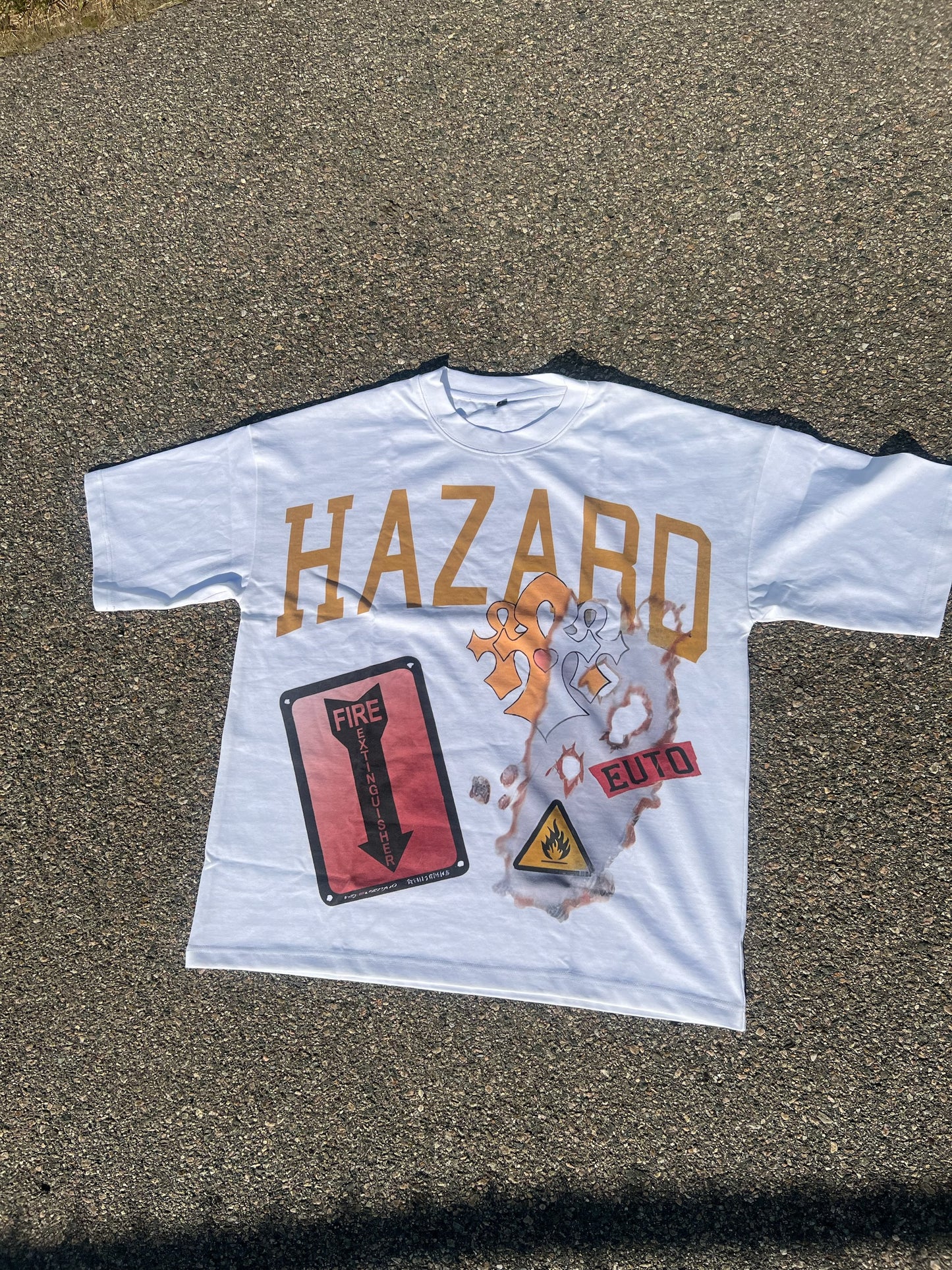 White HAZARD T-shirt